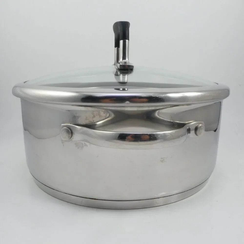 Princess House Heritage Stainless Steel 4 Qt Pan W/ Lid Excellent
